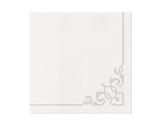 Ezüst keret szalvéták - 40 cm - 50 db.