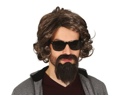 Barna férfi paróka szakállal - 1 db.