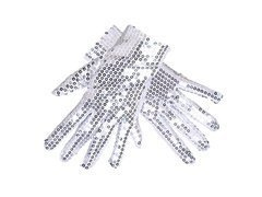 Farsangi kesztyű flitterekkel - 24 cm