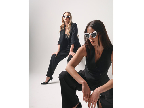 Gyöngyház szív szemüveg - 1 db.