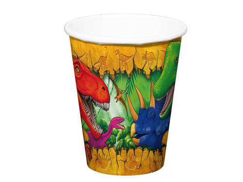 Papírpoharak Dinoszauruszok - 250 ml - 6 db.