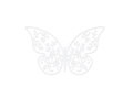 Papír dekoráció Pillangók nagy - 8 x 5 cm - 10 db.