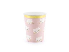 Papírpoharak Cica világos rózsaszín - 200 ml - 6 db.