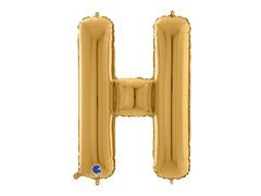 Fólia lufi arany betű H - 66 cm - 1 db.
