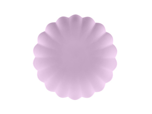 Műanyag tányérok lila színben, fodros - 22 cm - 4 db.