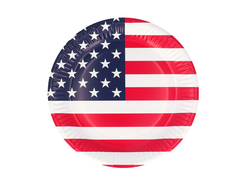 USA zászlós papírtányér - 23 cm - 10 db.
