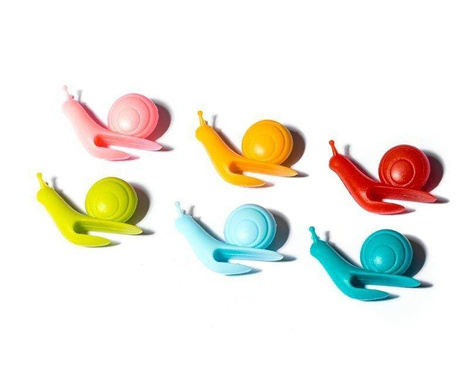 Teászacskó medálok Csigák - 6 db.