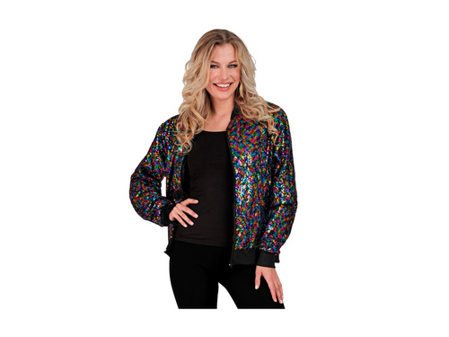 Party flitteres dzseki - bomber dzseki - többszínű