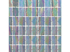 Ezüst holografikus négyzet alakú függöny - 100 x 200 cm