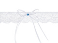 Fehér csipke harisnyakötő masnival - 1 db