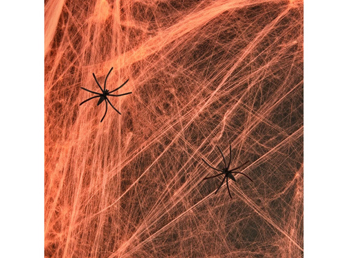 Narancssárga pókháló pókokkal Halloweenre - 20 g - 1 op.