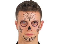 Mexikói koponya arc matricák