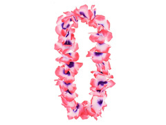 Hawaii füzér nyaklánc piros virágok - 1 db.