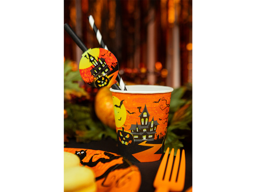 Halloween kísértetház papírpoharak - 250 ml - 6 db.