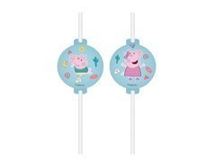 Peppa Pig születésnapi szívószálak - 4 db.
