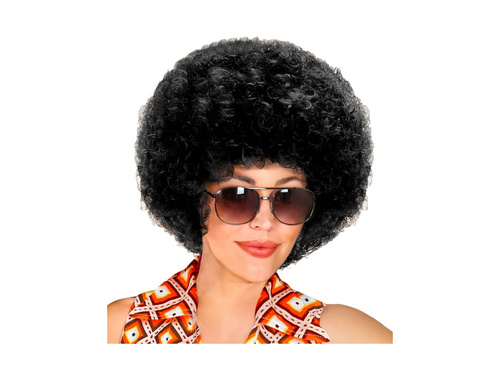 Fekete afro diszkó paróka az 1970-es évekből.
