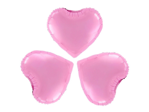 Fólialufi Szívek rózsaszín - 23 cm - 3 db.