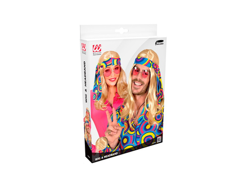 70-es évek szőke paróka Disco Fever Hippie. egy zenekarral