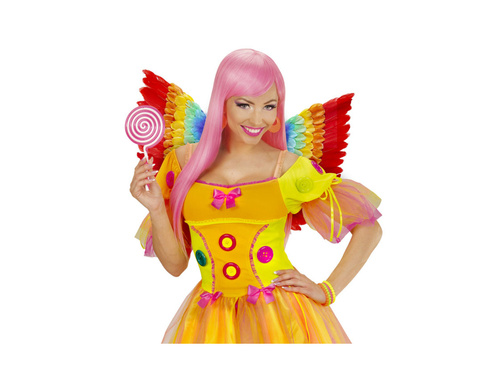 Szivárványos tollszárnyak 60×40 cm