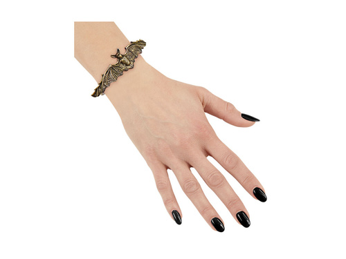 Aranyozott karkötő denevér motívummal