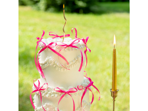 Cake Cupcake Picks - fukszia - 10 db.