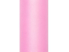 Egyszínű rózsaszín tüll - 30 cm x 9 méter - 1 db.