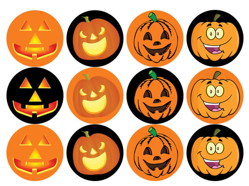 Ostyák muffin süteményekhez Halloween sütőtökhöz