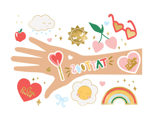 Százszorszép lemosható tetoválás - 14 db.