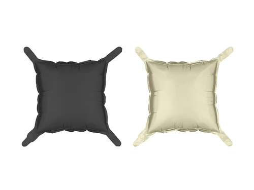 Fekete és bézs négyzet alakú fólialufi - 35 x 35 cm - 4 db.