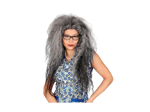 Szürke nagy frisé paróka