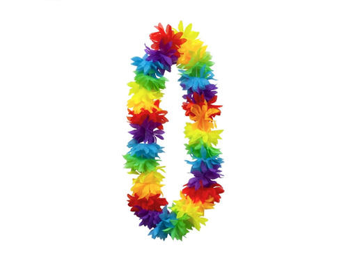 Színes hawaii füzér nyaklánc - 100 cm - 1 db.