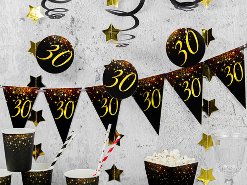 Csillogó zászlós banner 30. születésnapra - 5m