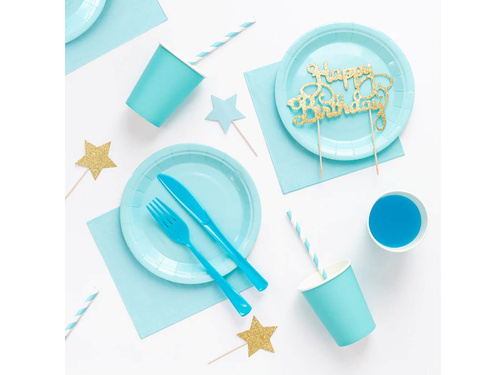 Türkiz papírpoharak - 220 ml - 6 db.