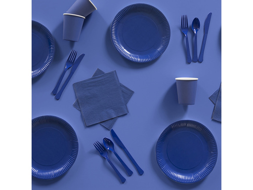 Műanyag evőeszközök tengerészkék - 24 db.