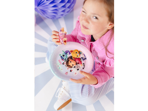 Papírtányérok Gabi macskaház szülinapjára - 23 cm - 6 db.