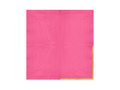 Fukszia színű papírszalvéta arany szegéllyel - 33 cm - 10 db.