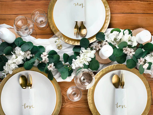 Eukaliptusz füzér LED fényekkel - 200 cm - 1 db.