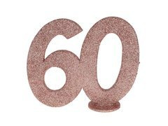 Asztali dekoráció Sixty rose gold - 1 db.