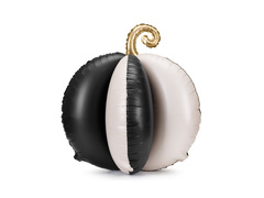 3D sütőtök fekete-fehér fólialufi - 58x58 cm - 1 db.