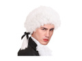 Mozart paróka, barokk, göndör fehér