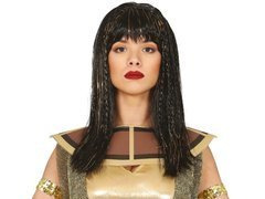 Fekete paróka aranyszínű kiemelésekkel - 1 db.