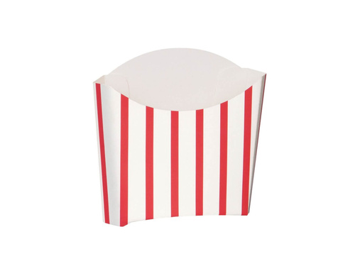 Piros-fehér csíkos édességes dobozok - 8 db.