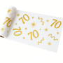 Nyomtatott asztali futó dekoráció 70. születésnapra - 28 cm x 5 m - 1 db.