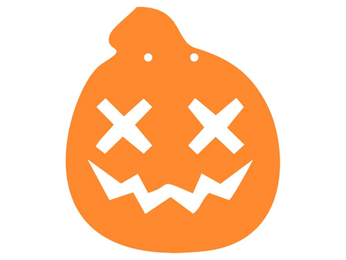 Papír Halloween tök 13 cm - 1 db.