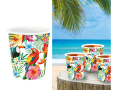 Trópusi madarak papírpoharak - 3 db.