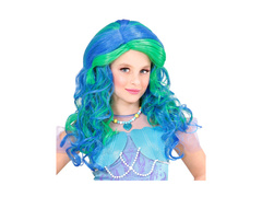 Türkiz és smaragdzöld sellő paróka