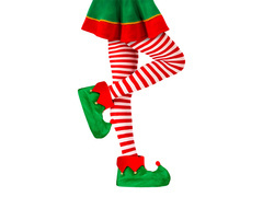 Piros-fehér csíkos manóharisnya