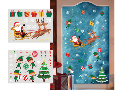 Elektrosztatikus dekoráció karácsonyi Télapó karácsonyra