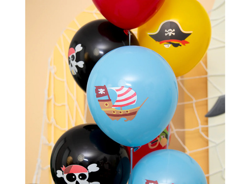 Kalózok latex lufi - 30 cm - 8 db.