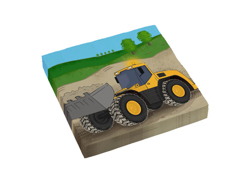 Születésnapi szalvéta Construction - 33 cm - 16 db.